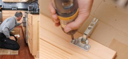 Close-up Image of Kitchen Cupboard Door Fitting