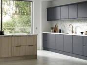Berlin in basalt grey with carrara marble worktop