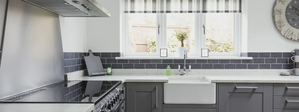 kitchen with chelsea range kitchen doors grey