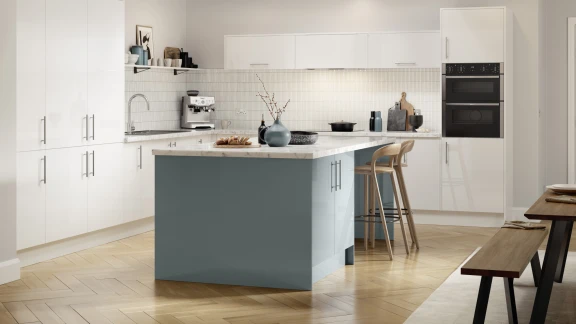 Milan white and blue gloss