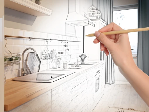 kitchen design sketch