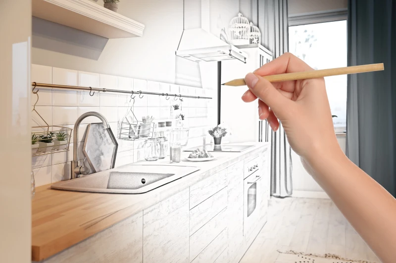 kitchen design sketch