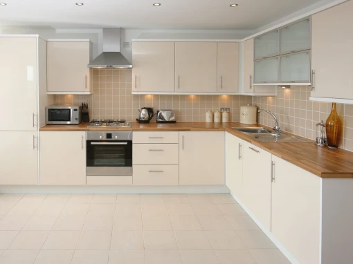 classic cream kitchen doors with wooden worktop 4