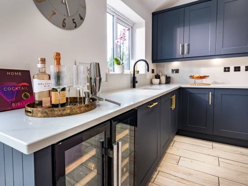 Kitchen with Shaker Indigo Blue doors